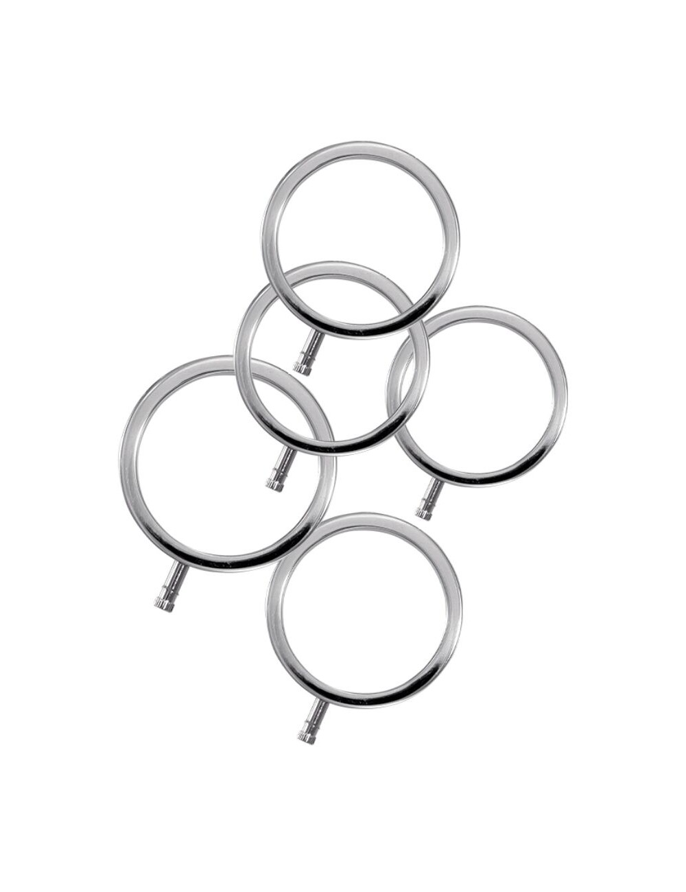 ELECTRASTIM - ELECTRARINGS ANILLOS METÁLICOS PARA EL PENE PACK 5 ELECTRASTIM - ELECTRARINGS ANILLOS METÁLICOS PARA EL PENE PACK 5