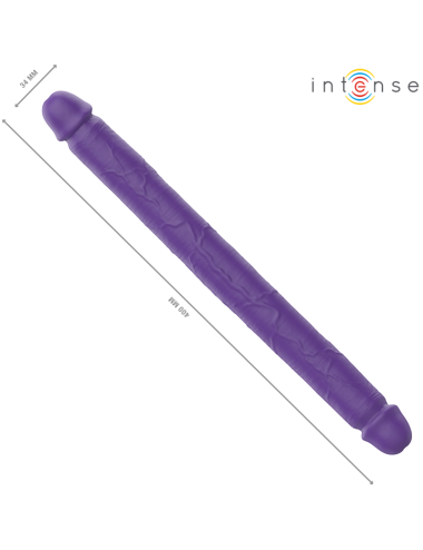 INTENSE - GUNTER DILDO DOBLE VIBRADOR 40 CM MORADO CONTROL REMOTO