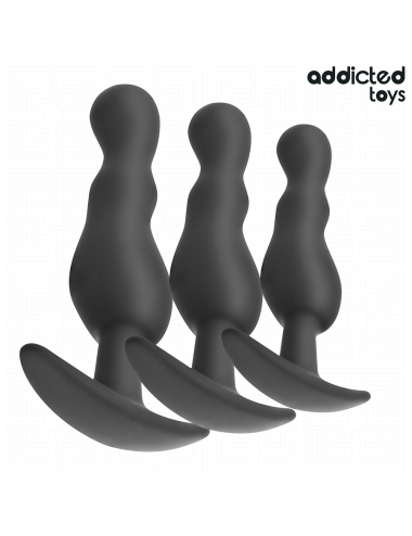 ADDICTED TOYS - SET DE 3 PLUG ANAL SILICONA MODELO 1