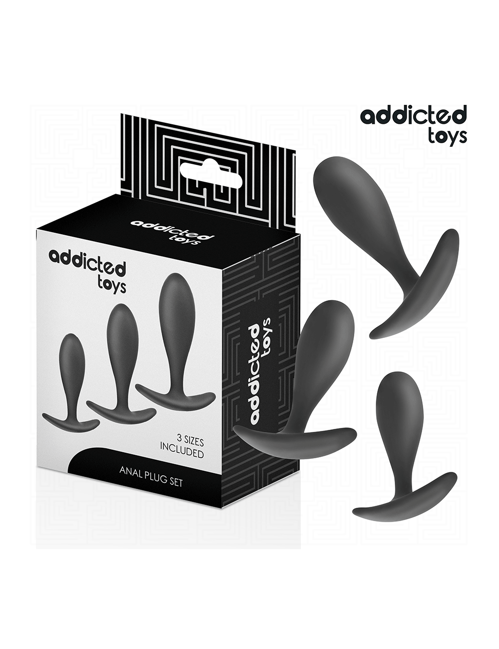 ADDICTED TOYS - SET DE 3 PLUG ANAL SILICONA MODELO 2 ADDICTED TOYS - SET DE 3 PLUG ANAL SILICONA MODELO 2