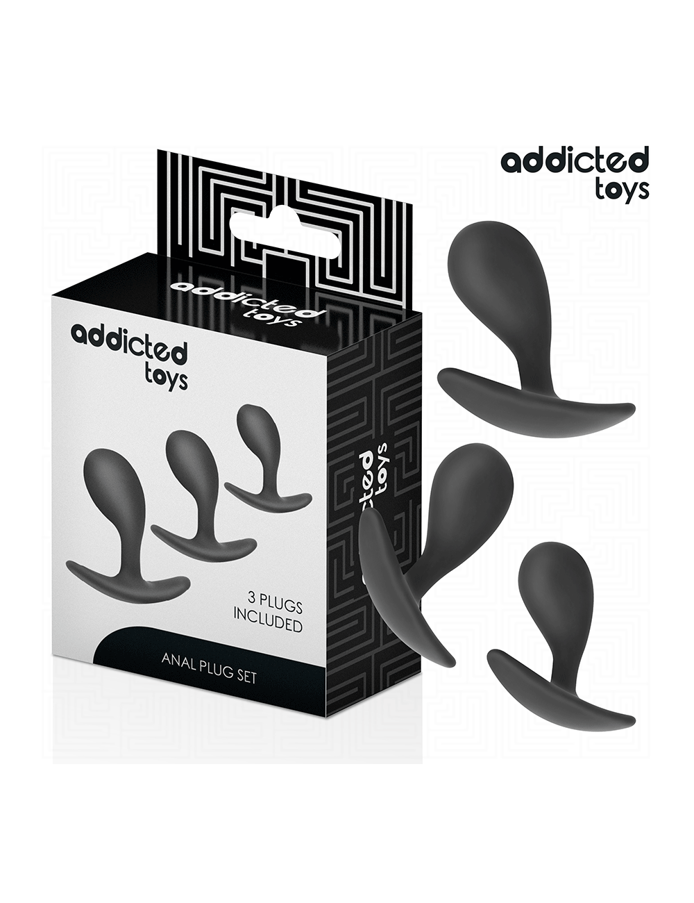 ADDICTED TOYS - SET DE 3 PLUG ANAL SILICONA MODELO 3 ADDICTED TOYS - SET DE 3 PLUG ANAL SILICONA MODELO 3