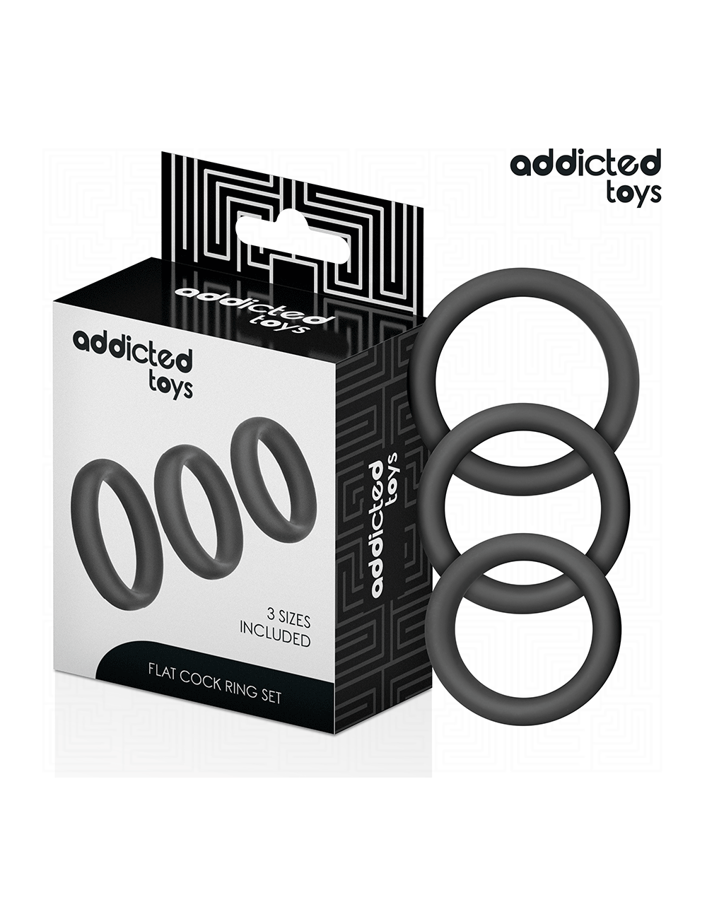 ADDICTED TOYS - SET DE ANILLOS SILICONA PLANOS ADDICTED TOYS - SET DE ANILLOS SILICONA PLANOS