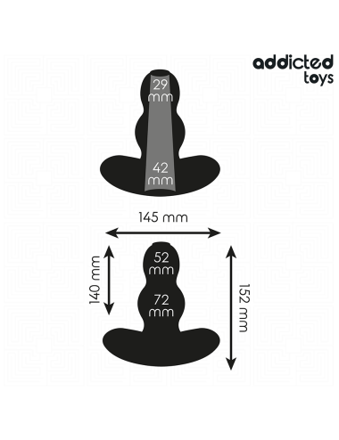 ADDICTED TOYS - PLUG ANAL HUECO SILICONA TALLA XXL 15,2 CM