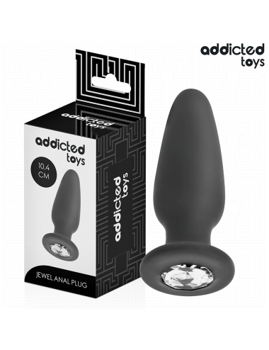 ADDICTED TOYS - PLUG ANAL CON JOYA SILICONA TALLA M 10