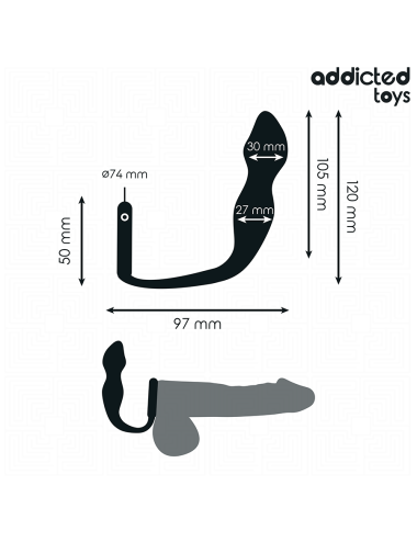 ADDICTED TOYS - PLUG ANAL CON ANILLO SILICONA MODELO 2