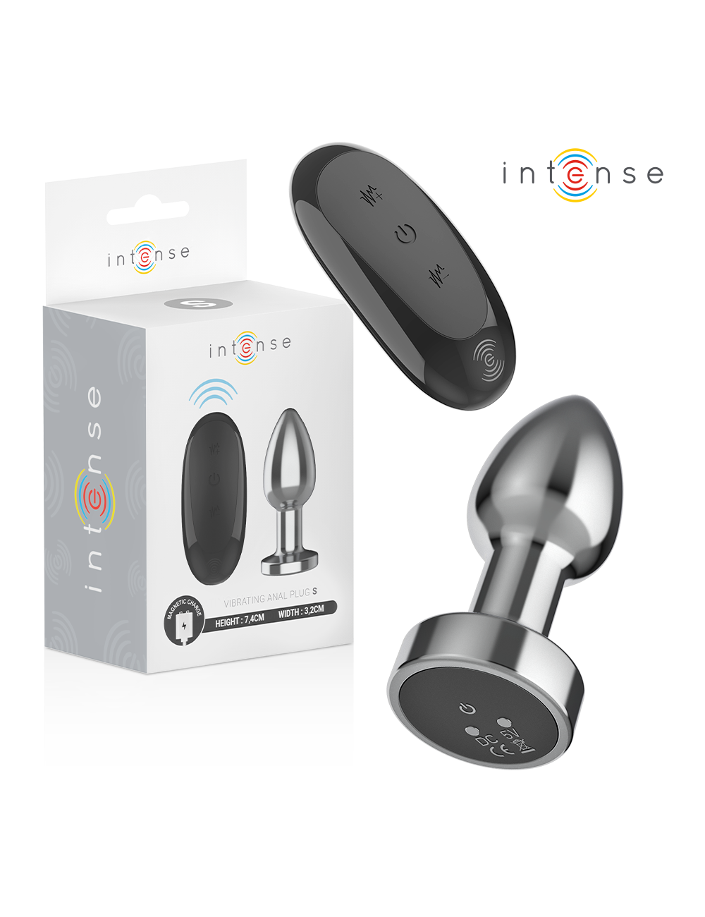 INTENSE - PLUG ANAL 10 VIBRACIONES METAL CON CONTROL REMOTO S INTENSE - PLUG ANAL 10 VIBRACIONES METAL CON CONTROL REMOTO S