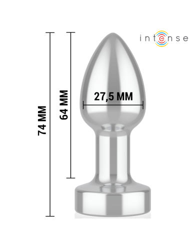 INTENSE - PLUG ANAL 10 VIBRACIONES METAL CON CONTROL REMOTO S