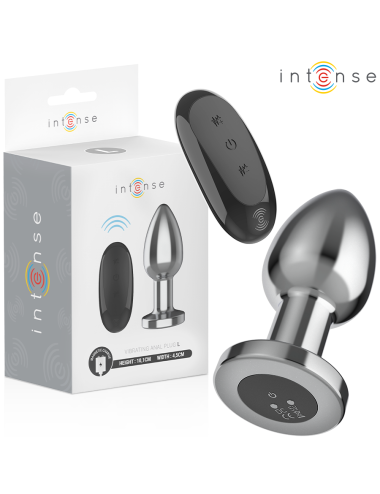 INTENSE - PLUG ANAL 10 VIBRACIONES METAL CON CONTROL REMOTO L
