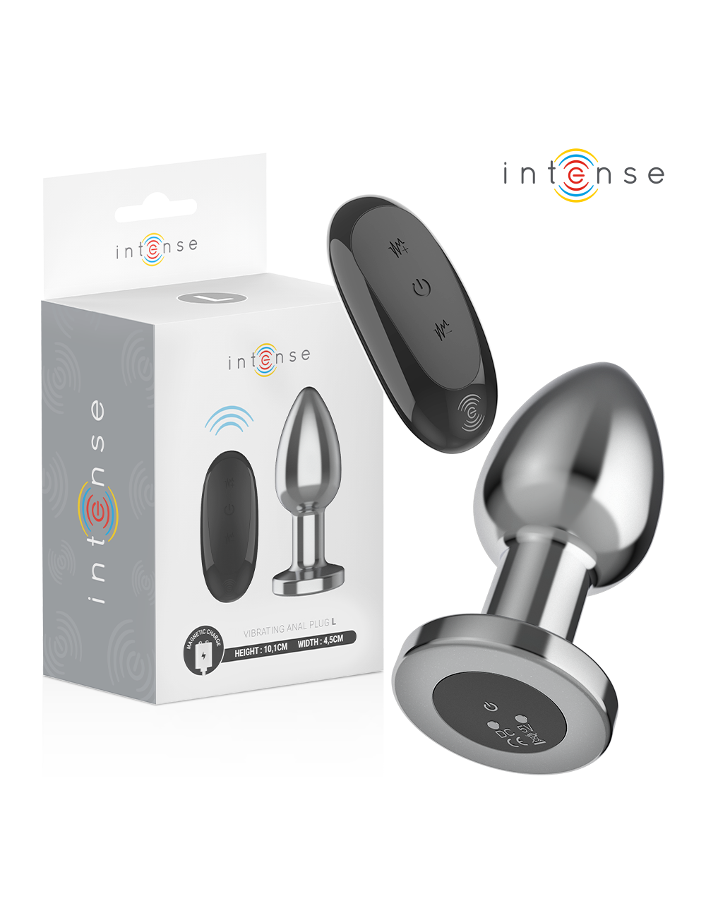 INTENSE - PLUG ANAL 10 VIBRACIONES METAL CON CONTROL REMOTO L INTENSE - PLUG ANAL 10 VIBRACIONES METAL CON CONTROL REMOTO L