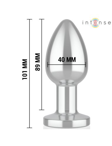 INTENSE - PLUG ANAL 10 VIBRACIONES METAL CON CONTROL REMOTO L