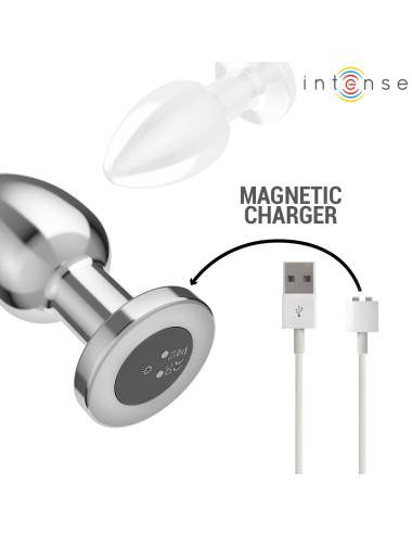 INTENSE - PLUG ANAL 10 VIBRACIONES METAL CON CONTROL REMOTO L