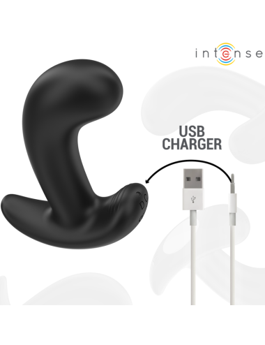 INTENSE - CHANDLER PLUG ANAL 10 VIBRACIONES NEGRO CONTROL REMOTO