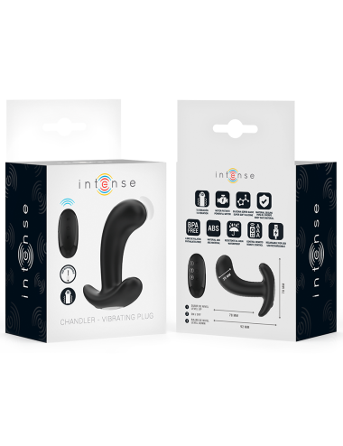 INTENSE - CHANDLER PLUG ANAL 10 VIBRACIONES NEGRO CONTROL REMOTO