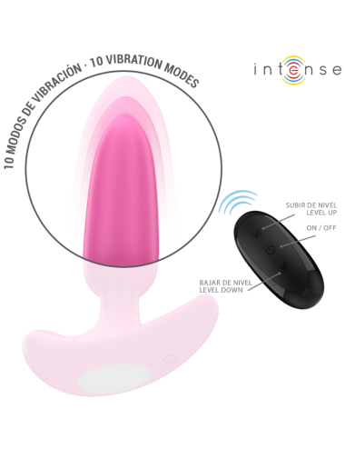INTENSE - ROSS PLUG ANAL 10 VIBRACIONES ROSA CONTROL REMOTO