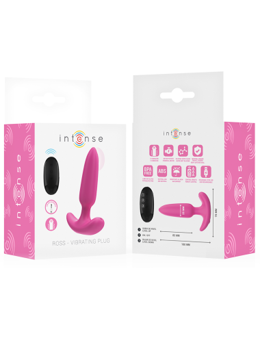 INTENSE - ROSS PLUG ANAL 10 VIBRACIONES ROSA CONTROL REMOTO