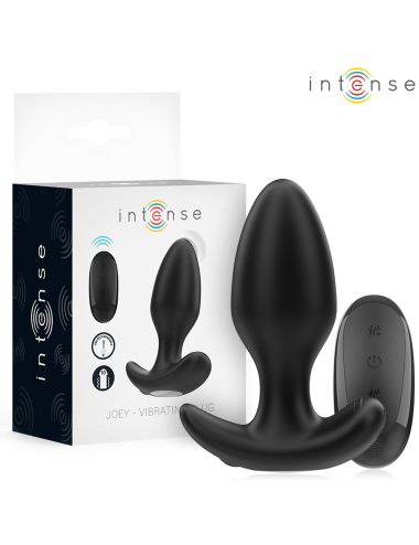 INTENSE - JOEY PLUG ANAL 10 VIBRACIONES NEGRO CONTROL REMOTO