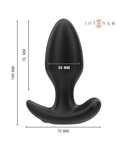 INTENSE - JOEY PLUG ANAL 10 VIBRACIONES NEGRO CONTROL REMOTO