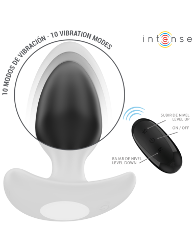INTENSE - JOEY PLUG ANAL 10 VIBRACIONES NEGRO CONTROL REMOTO