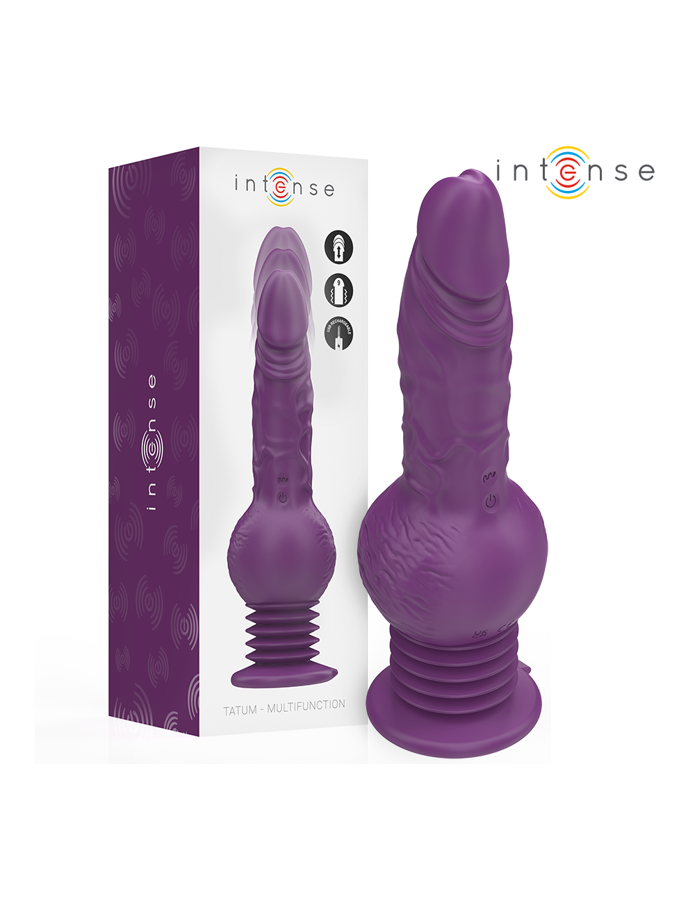INTENSE - TATUM VIBRADOR MULTIFUNCIÓN CON VIBRACIÓN UP AND DOWN 24 CM MORADO INTENSE - TATUM VIBRADOR MULTIFUNCIÓN CON VIBRACIÓN UP AND DOWN 24 CM MORADO