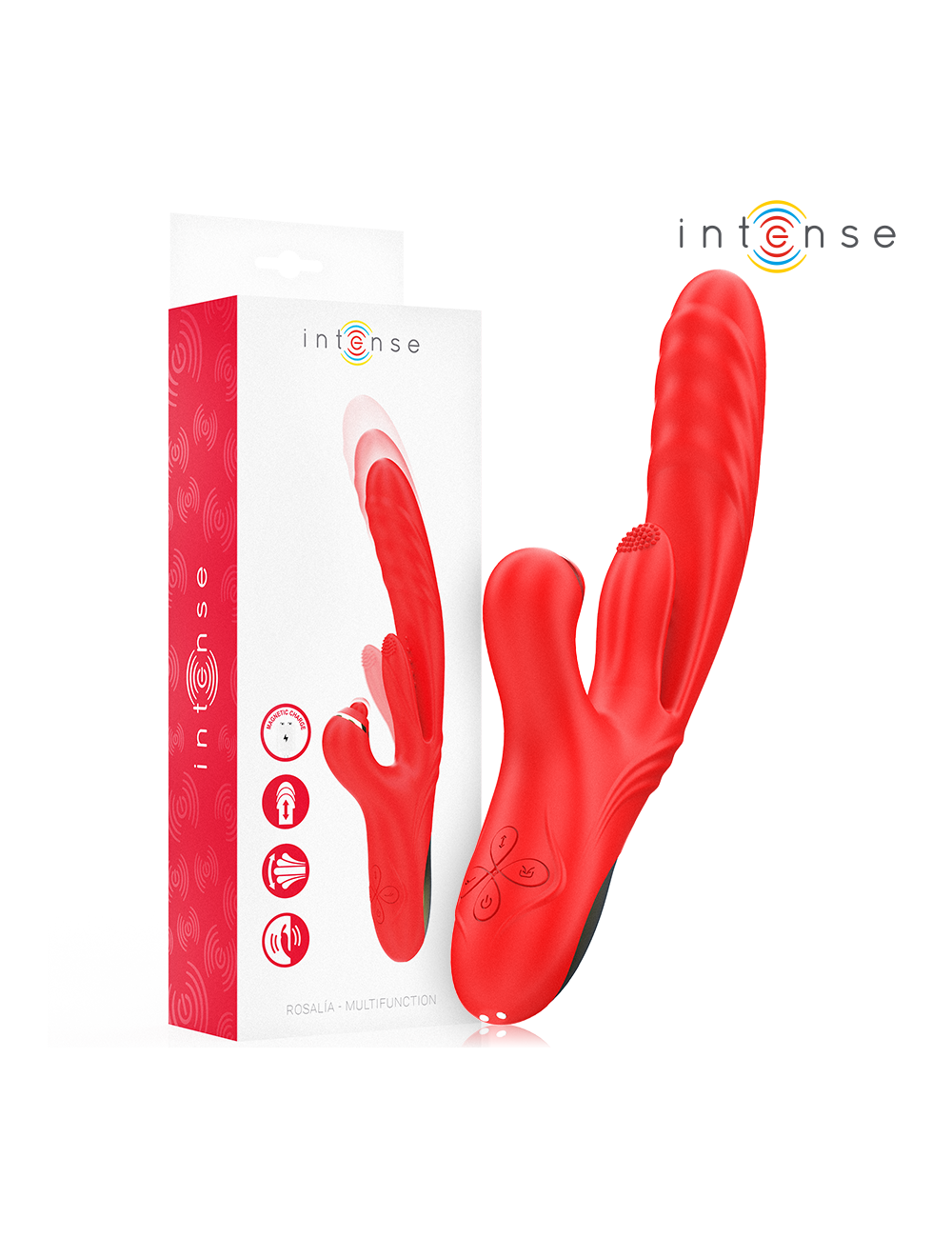 INTENSE - ROSALIA VIBRADOR MULTIFUNCIÓN 3 EN 1 ROJO INTENSE - ROSALIA VIBRADOR MULTIFUNCIÓN 3 EN 1 ROJO