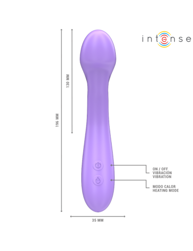 INTENSE - BECKY VIBRADOR 19 CM CALENTABLE 7 VIBRACIONES MORADO