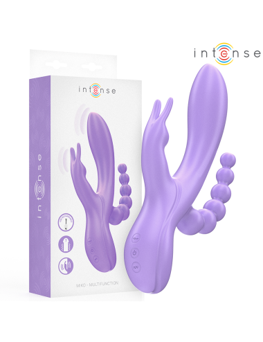 INTENSE - MIKO TRIPLE VIBRADOR RABBIT & ESTIMULADOR & ANAL 7 VIBRACIONES MORADO