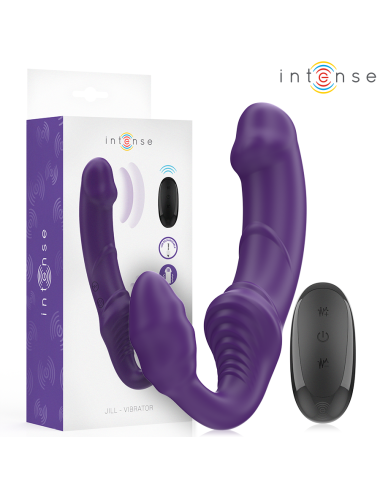 INTENSE - JILL VIBRADOR DOBLE 20 CM VIOLETA CONTROL REMOTO