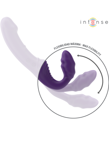 INTENSE - JILL VIBRADOR DOBLE 20 CM VIOLETA CONTROL REMOTO