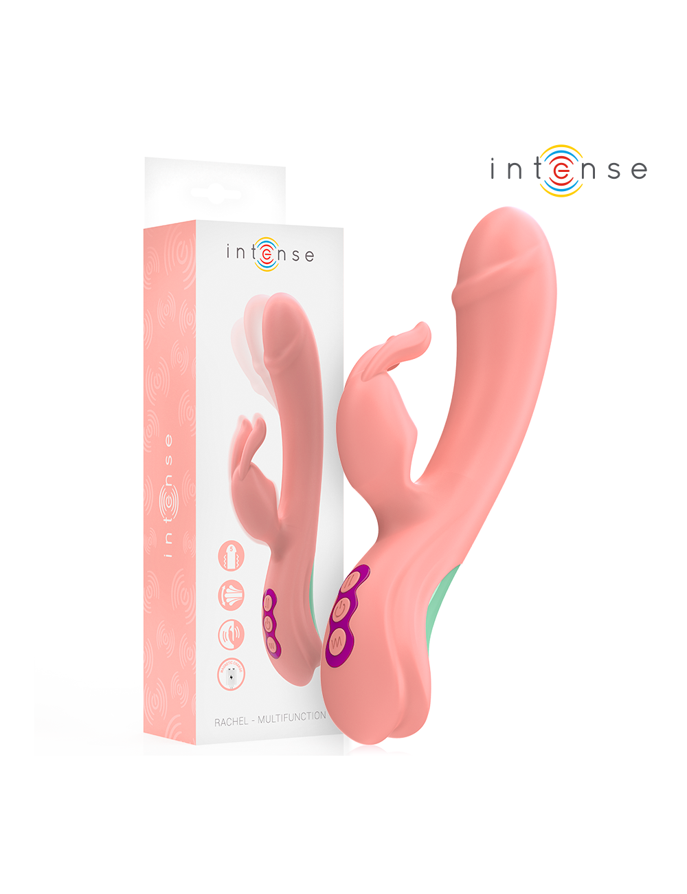 INTENSE - RACHEL VIBRADOR RABBIT 5 VIBRACIONES ROSA