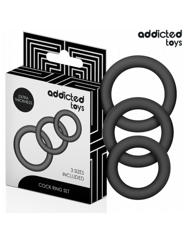 ADDICTED TOYS - SET DE ANILLOS SILICONA MODELO 1