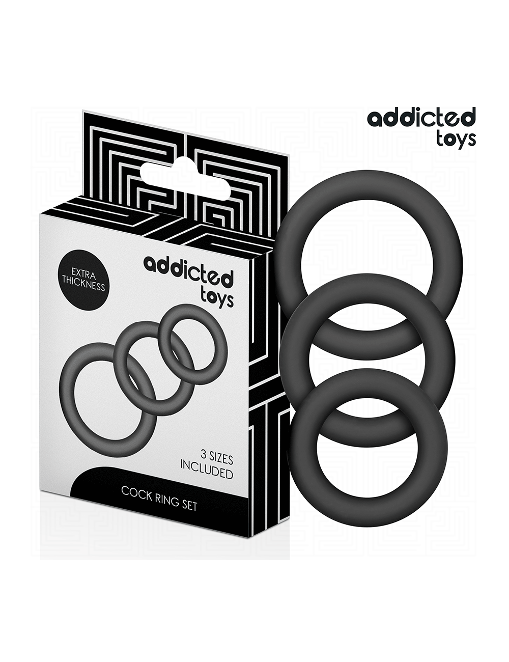 ADDICTED TOYS - SET DE ANILLOS SILICONA MODELO 1 ADDICTED TOYS - SET DE ANILLOS SILICONA MODELO 1