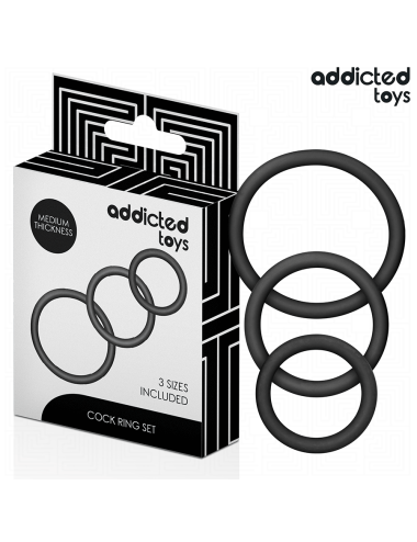 ADDICTED TOYS - SET DE ANILLOS SILICONA MODELO 2