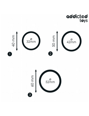 ADDICTED TOYS - SET DE ANILLOS SILICONA MODELO 2