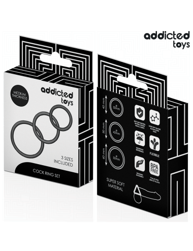 ADDICTED TOYS - SET DE ANILLOS SILICONA MODELO 2