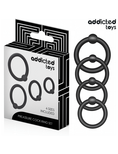 ADDICTED TOYS - SET ANILLOS SILICONA DE PRESIÓN