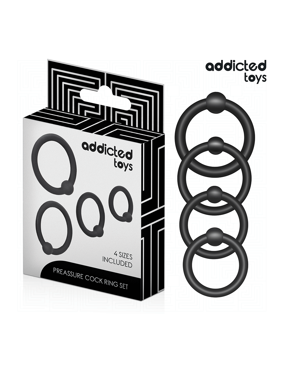 ADDICTED TOYS - SET ANILLOS SILICONA DE PRESIÓN ADDICTED TOYS - SET ANILLOS SILICONA DE PRESIÓN