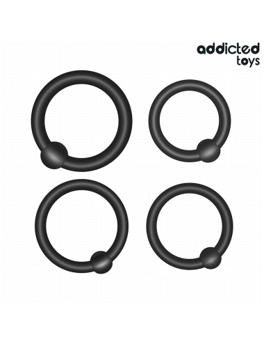 ADDICTED TOYS - SET ANILLOS SILICONA DE PRESIÓN