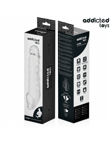 ADDICTED TOYS - FUNDA PARA EL PENE TRANSPARENTE TALLA S 23 CM