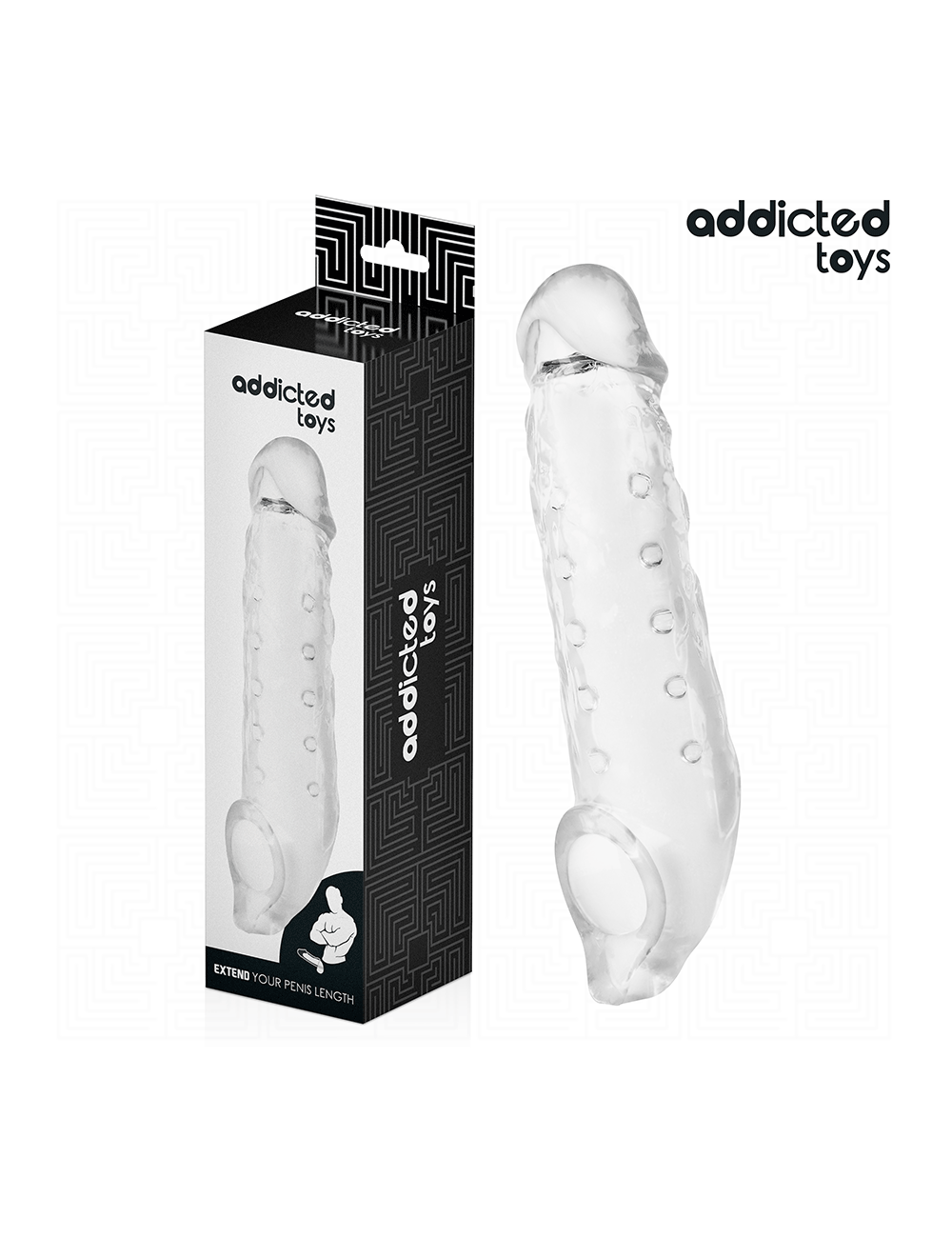 ADDICTED TOYS - FUNDAS PARA EL PENE TRANSPARENTE TALLA M 27 CM ADDICTED TOYS - FUNDAS PARA EL PENE TRANSPARENTE TALLA M 27 CM