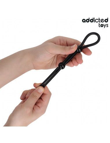 ADDICTED TOYS - CUERDA SILICONA PARA EL PENE DE LAZO DOBLE
