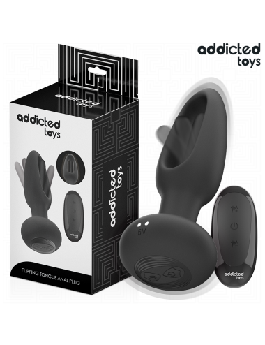 ADDICTED TOYS - PLUG ANAL CON LENGUA VIBRADORA Y CONTROL REMOTO