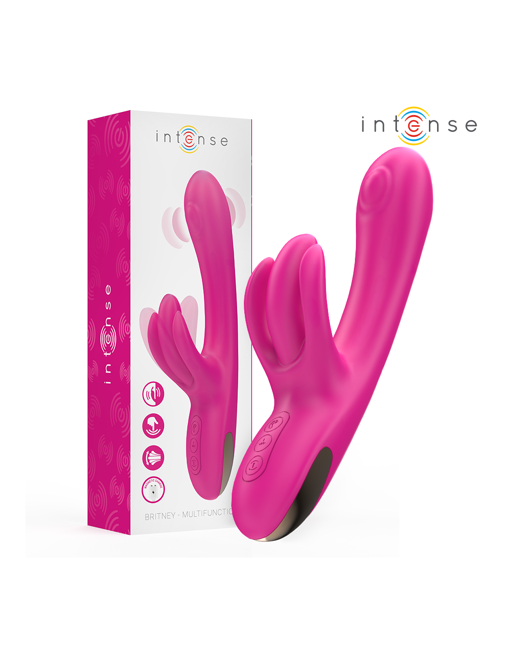 INTENSE - BRITNEY VIBRADOR MULTIFUNCIÓN RABBIT 23 CM ROSA INTENSE - BRITNEY VIBRADOR MULTIFUNCIÓN RABBIT 23 CM ROSA