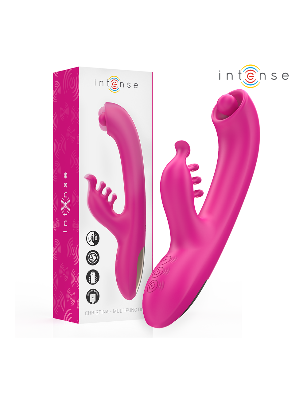 INTENSE - CHRISTINA VIBRADOR MULTIFUNCIÓN RABBIT 22.5 CM ROSA INTENSE - CHRISTINA VIBRADOR MULTIFUNCIÓN RABBIT 22.5 CM ROSA