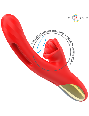 INTENSE - JESSICA VIBRADOR MULTIFUNCIÓN ESTIMULACIÓN CLÍTORIS 24.8 CM ROJO
