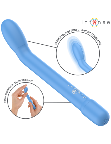 INTENSE - ESTIMULADOR PUNTO-G AZUL RECARGABLE