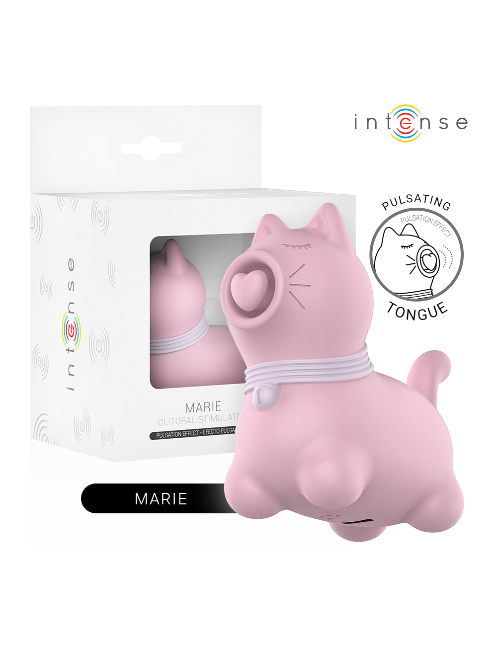 INTENSE - ESTIMULADOR PUPP LENGUA PULSACIÓN PARA CLÍTORIS ROSA