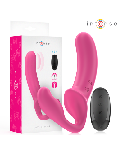 INTENSE - AMY VIBRADOR DOBLE 20 CM ROSA CONTROL REMOTO