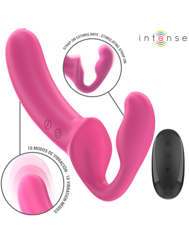 INTENSE - AMY VIBRADOR DOBLE 20 CM ROSA CONTROL REMOTO