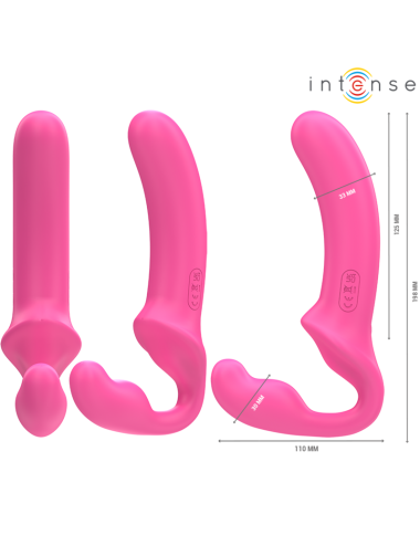 INTENSE - AMY VIBRADOR DOBLE 20 CM ROSA CONTROL REMOTO