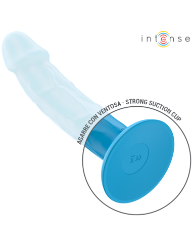 INTENSE - PHOEBE VIBRADOR REALÍSTICO 10 VIBRACIONES AZUL CONTROL REMOTO